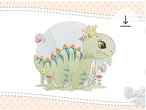 Bordado do tema Dinossauros